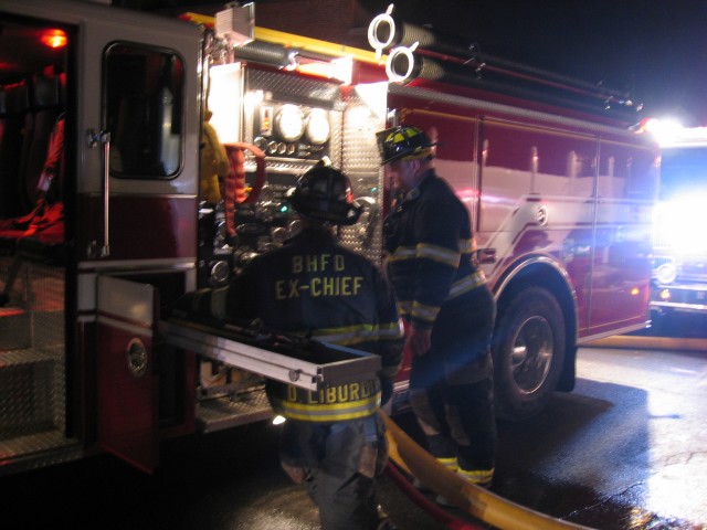 Mobil Home Fire Correctional Facility Bedford Hills
L to R Ex Chief D. Liburdi and firefighter Darling